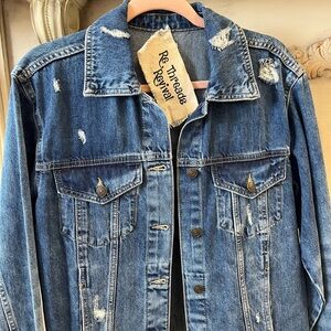 Blue Distressed Jean Jacket